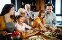 A family making a holiday meal.