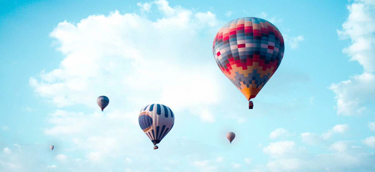 hot air balloons in the sky