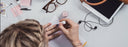 woman painting nails