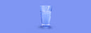 glass of water on purple background