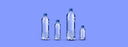 water bottles on a purple background