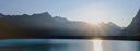reservoir with sunrise