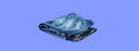 jeans folded on purple background