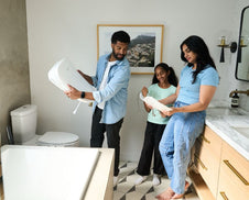 A family installing a bidet.