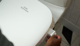 Reinstalling the carbon deodorizer into the Bidetmega 500S