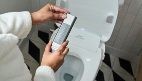 Bidetmega controller in bathroom.