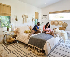 The Airmega 50 in a bedroom with a family.