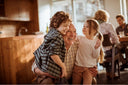 A grandparent with grandkids on Grandparent’s Day.