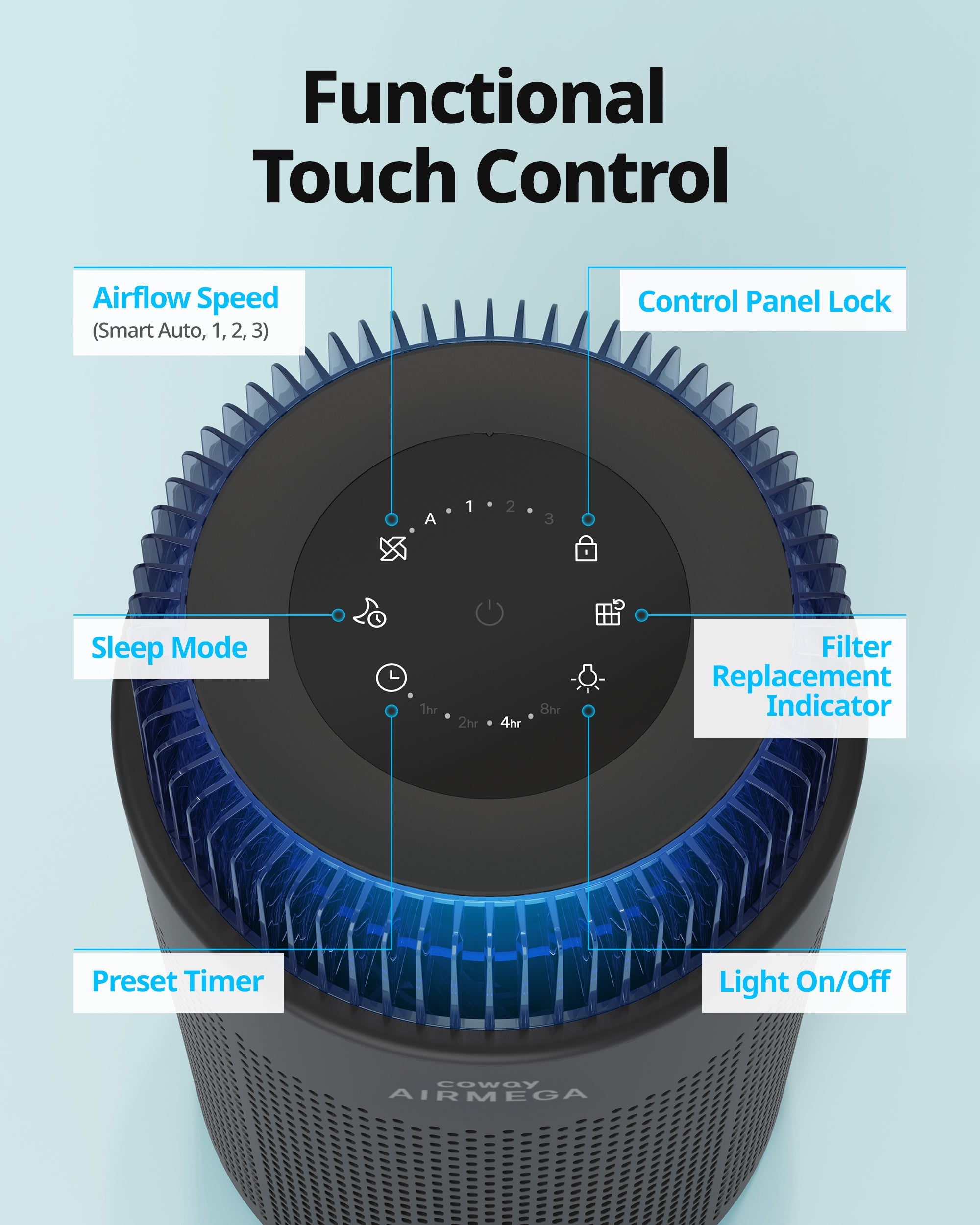 Airmega 100 Small Space Air Purifier | Cowaymega