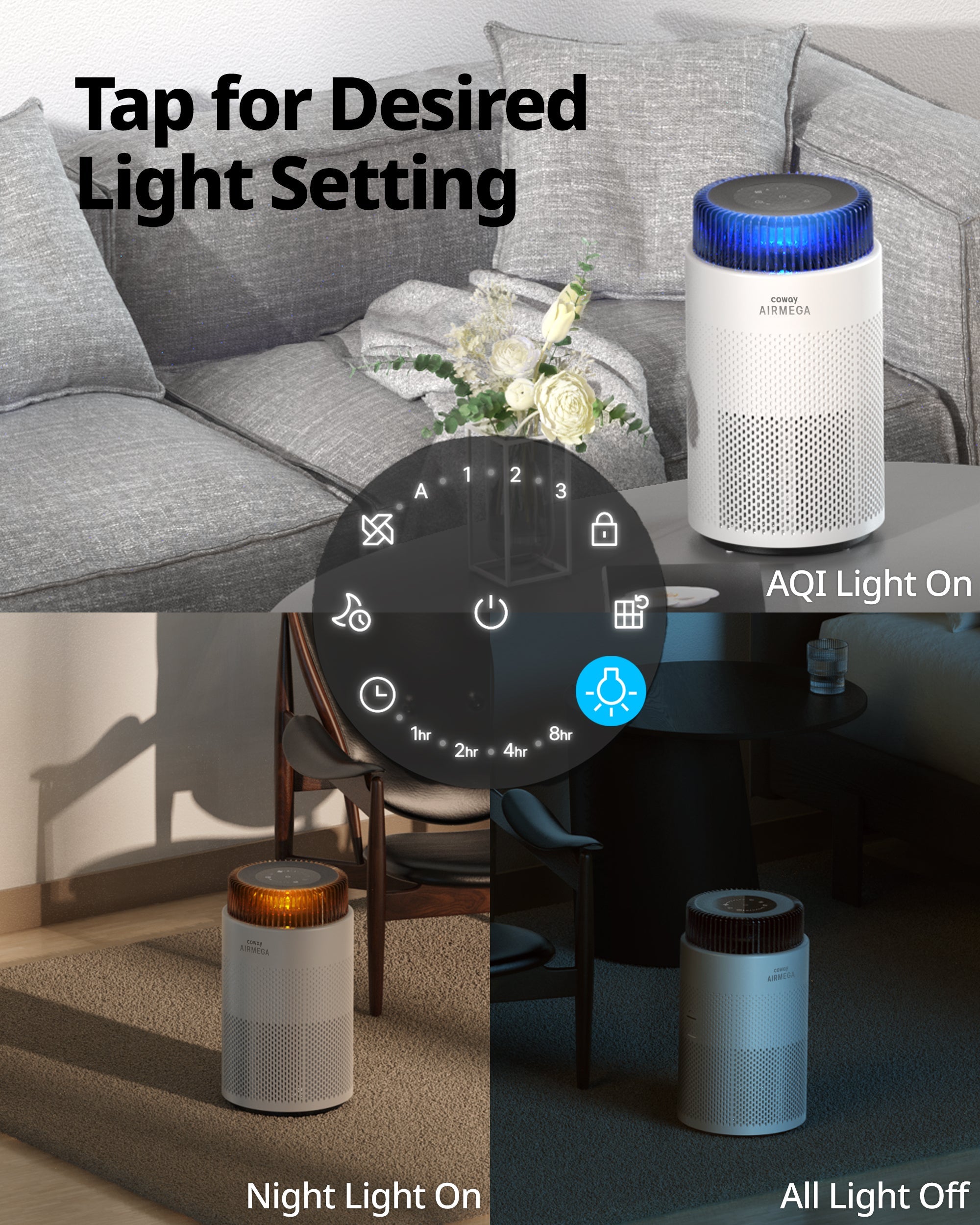 Airmega 100 Small Space Air Purifier | Cowaymega