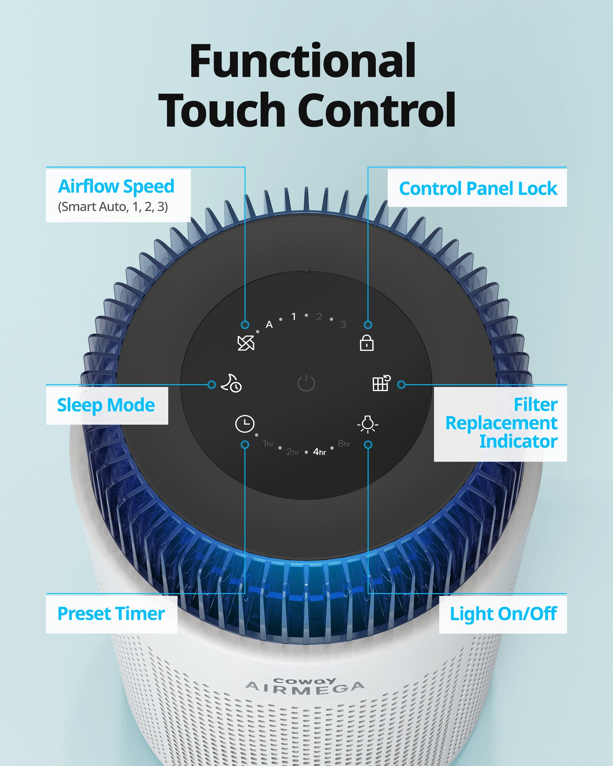 Airmega 100 Small Space Air Purifier | Cowaymega