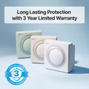 a three-year limited warranty, offering added peace of mind and long-term protection.