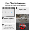  Easy Filter Maintenance explains how to clean and replace filters.  