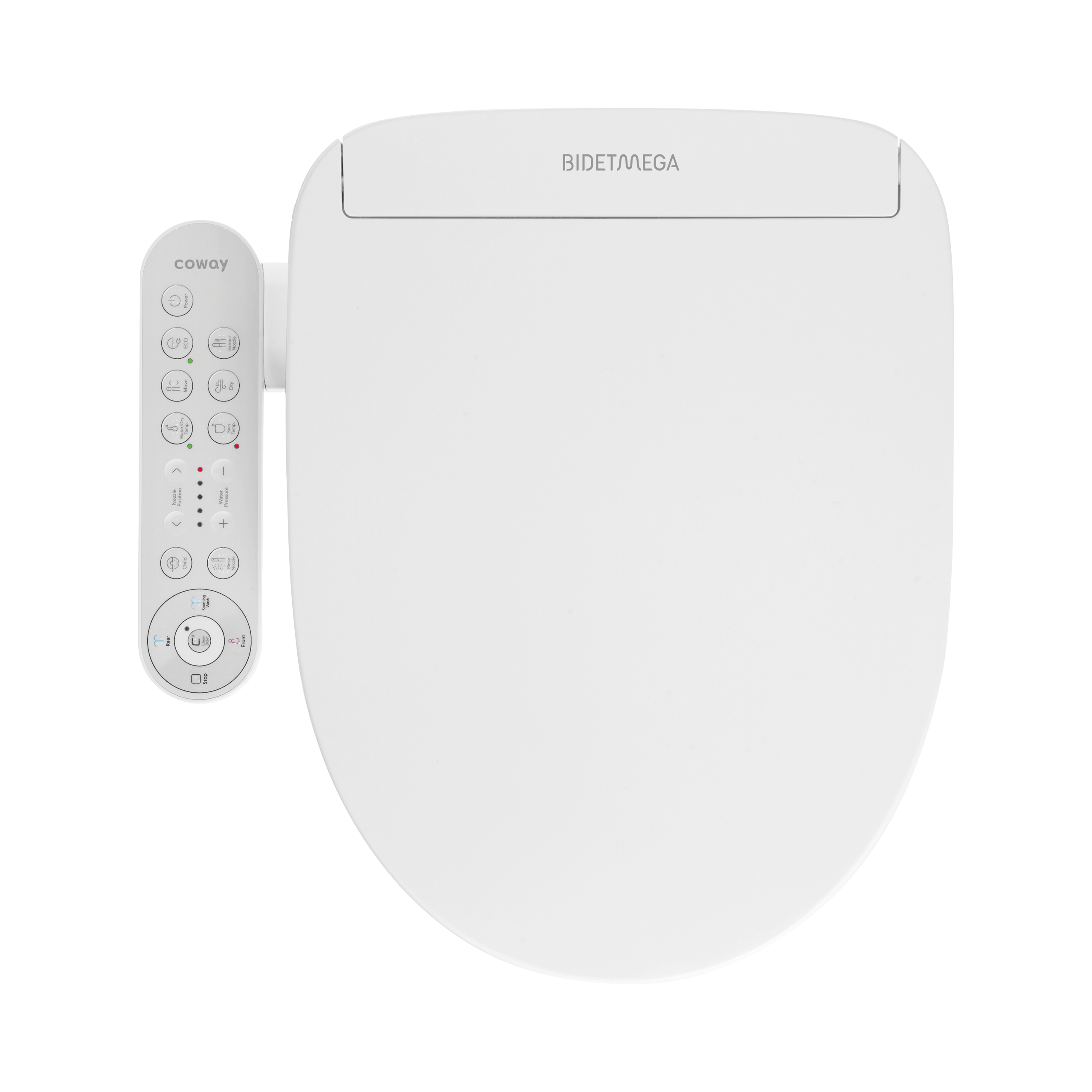 Coway Bidetmega 200 Elongated Toilet Seat - Top View