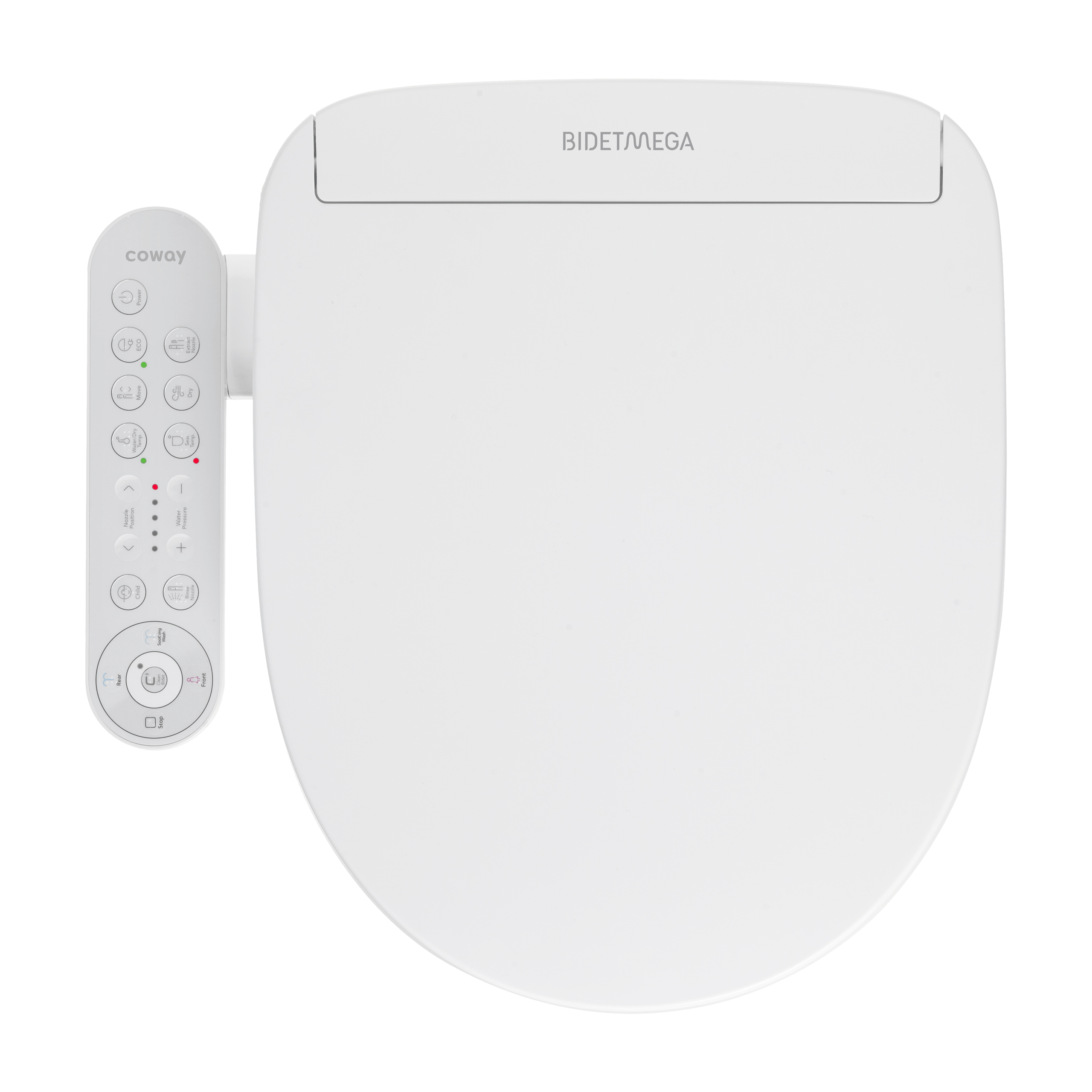 Coway Bidetmega 200 Round Toilet Seat - Top View